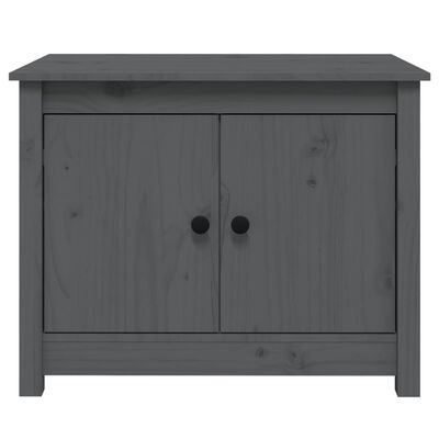 vidaXL Tavolino da Salotto Grigio 71x49x55cm in Legno Massello di Pino