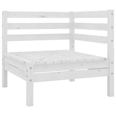 vidaXL Set Salotto da Giardino 8 pz in Legno Massello di Pino Bianco