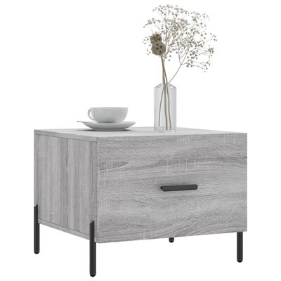 vidaXL Tavolino da Salotto Grigio Sonoma 50x50x40 cm Legno Multistrato