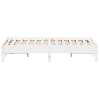 vidaXL Letto senza Materasso Bianco 120x200 cm Legno Massello di Pino