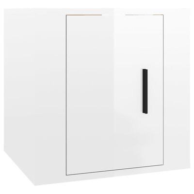 vidaXL Set di Mobili Porta TV 7 pz Bianco Lucido in Legno Multistrato