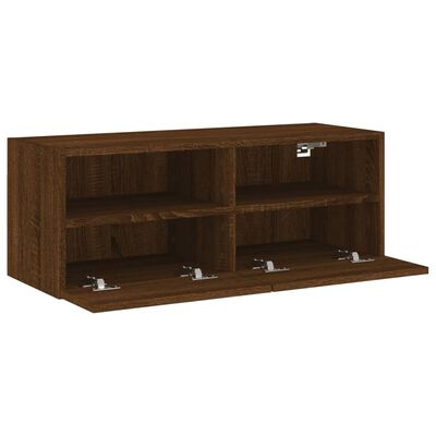 vidaXL Mobile TV a Parete Rovere Marrone 80x30x30 cm Legno Multistrato