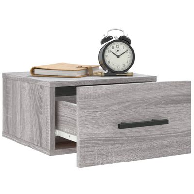 vidaXL Comodini a Muro 2 pz Grigio Sonoma 35x35x20 cm