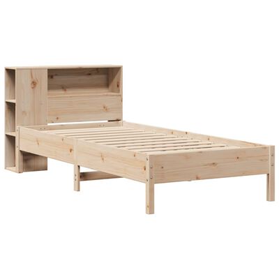 vidaXL Letto Libreria senza Materasso 90x190 cm Legno Massello Pino