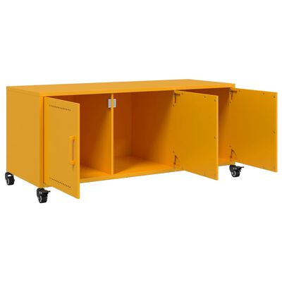 vidaXL Mobile TV Giallo Senape 100,5x39x43,5 cm in Acciaio