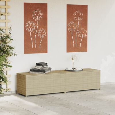 vidaXL Contenitore da Giardino Beige Misto 469L in Polyrattan