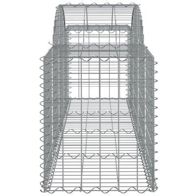 vidaXL Cesti Gabbioni ad Arco 10 pz 200x50x60/80 cm Ferro Zincato