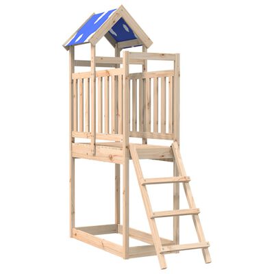 vidaXL Torre Gioco con Scaletta 110,5x52,5x215cm Legno Massello Pino