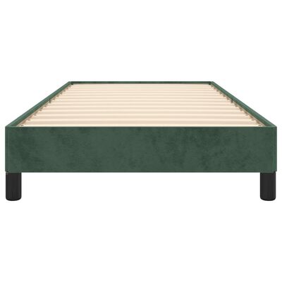 vidaXL Giroletto senza Materasso Verde Scuro 90x190 cm in Velluto