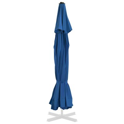 vidaXL Telo di Ricambio per Ombrellone Azzurro 300 cm