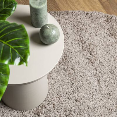 vidaXL Tappeto Shaggy PAMPLONA a Pelo Lungo Moderno Beige Ø 240 cm