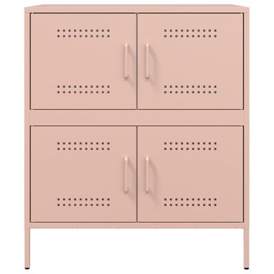 vidaXL Credenza Rosa 68x39x79 cm in Acciaio