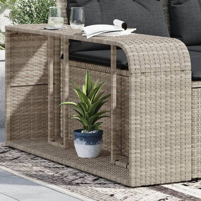 vidaXL Scaffali Portaoggetti 2 pz Grigio Chiaro in Polyrattan