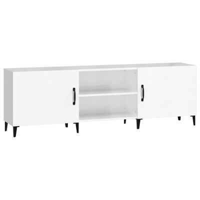 vidaXL Mobile Porta TV Bianco Lucido 150x30x50 cm in Legno Multistrato