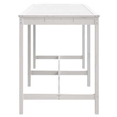 vidaXL Tavolo da Giardino Bianco 203,5x90x110cm Legno Massello di Pino