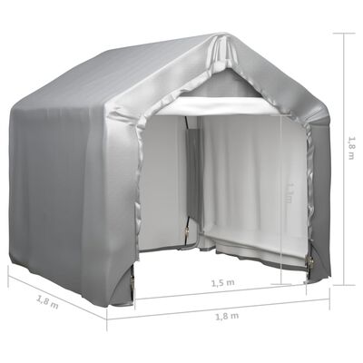 vidaXL Tenda Grigia 180x180 cm in Acciaio Zincato