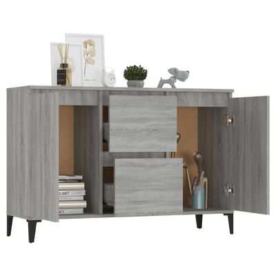 vidaXL Credenza Grigio Sonoma 104x35x70 cm in Legno Multistrato