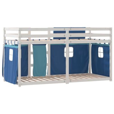 vidaXL Letto a Castello senza Materasso Blu 80x200 cm Massello Pino