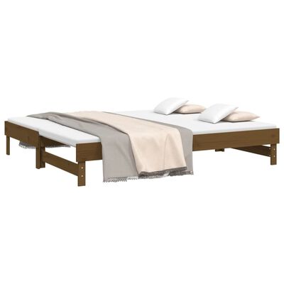 vidaXL Dormeuse Estraibile Ambra 2x(100x200) cm Legno Massello di Pino