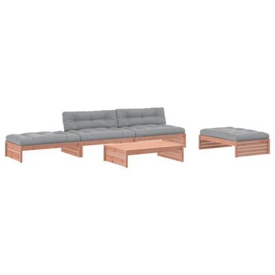 vidaXL Set Divani Giardino 5 pz con Cuscini Legno Massello di Douglas