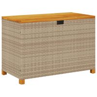 vidaXL Contenitore Giardino Beige 110x55x63cm Polyrattan Legno Acacia