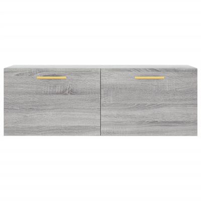 vidaXL Mobile a Parete Grigio Sonoma 100x36,5x35 cm Legno Multistrato