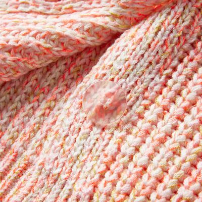 Cardigan da Bambina Lavorato a Maglia Rosa Misto 128