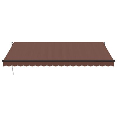 vidaXL Tenda da Sole Retrattile Manuale Marrone 450x350 cm