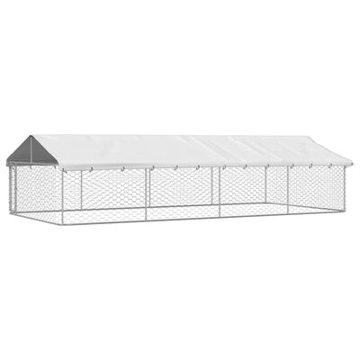 vidaXL Gabbia per Cani da Esterno con Tetto 600x300x150 cm