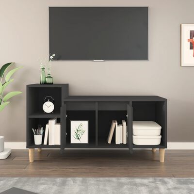 vidaXL Mobile Porta TV Nero 100x35x55 cm in Legno Multistrato