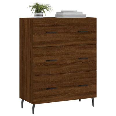 vidaXL Credenza Rovere Marrone 69,5x34x90 cm in Legno Multistrato