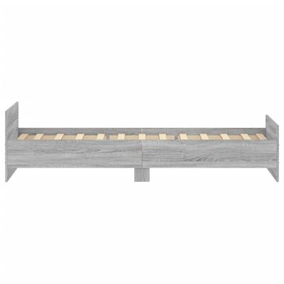 vidaXL Giroletto Grigio Sonoma 90x190 cm in Legno Multistrato