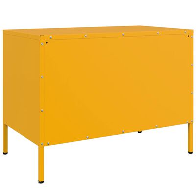 vidaXL Mobile TV Giallo Senape 68x39x50,5 cm in Acciaio