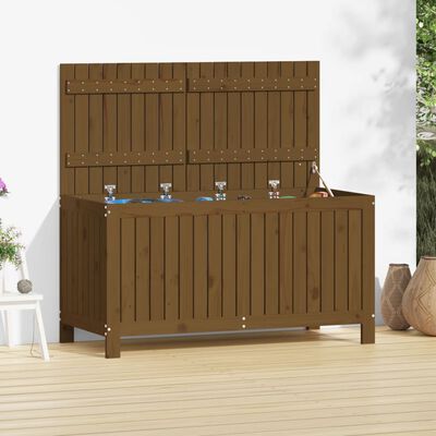 vidaXL Contenitore da Giardino Ambra 121x55x64 cm Legno Massello Pino