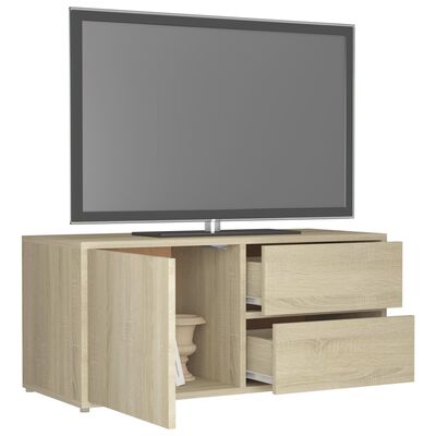 vidaXL Mobile Porta TV Rovere Sonoma 80x34x36 cm Legno Multistrato