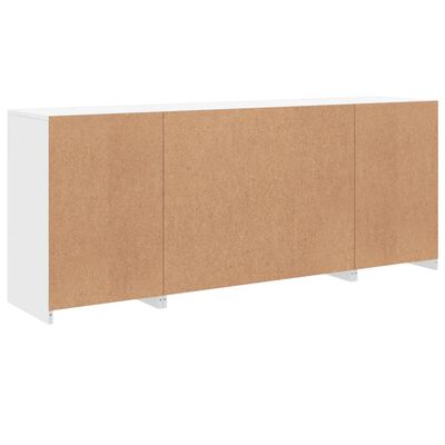 vidaXL Credenza con Luci LED Bianca 163x37x67 cm