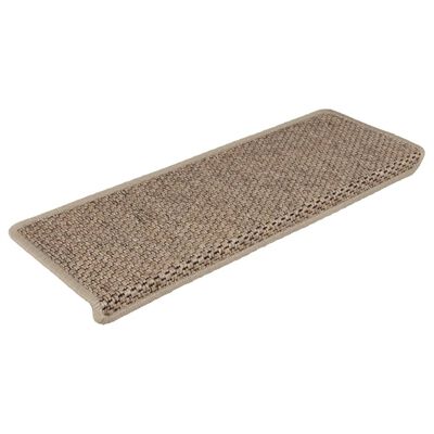 vidaXL Tappeti Autoadesivi Scale Aspetto Sisal 15 pz 65x21x4 cm Sabbia