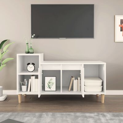 vidaXL Mobile Porta TV Bianco 100x35x55 cm in Legno Multistrato