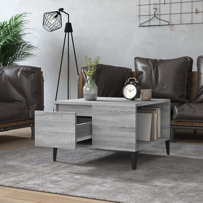 vidaXL Tavolino Salotto Grigio Sonoma 55x55x36,5 cm Legno Multistrato