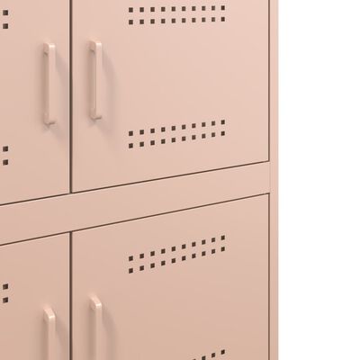 vidaXL Credenza Rosa 68x39x79 cm in Acciaio