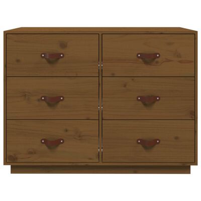 vidaXL Credenza ambra 100x40x75 cm in Legno Massello di Pino