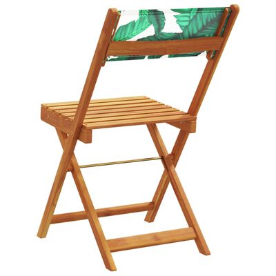 vidaXL Sedie da Giardino Pieghevoli 4pz Verde Tessuto e Legno Massello