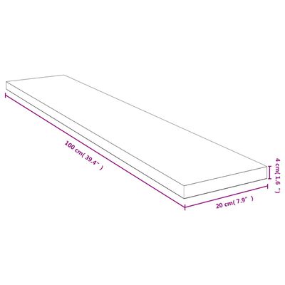 vidaXL Scaffale a Parete 100x20x4 cm in Bambù