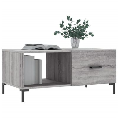 vidaXL Tavolino da Salotto Grigio Sonoma 90x50x40 cm Legno Multistrato