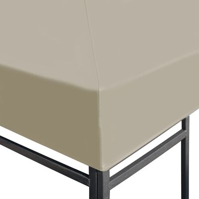 vidaXL Copertura Superiore per Gazebo 310 g/m² 4x3m Beige