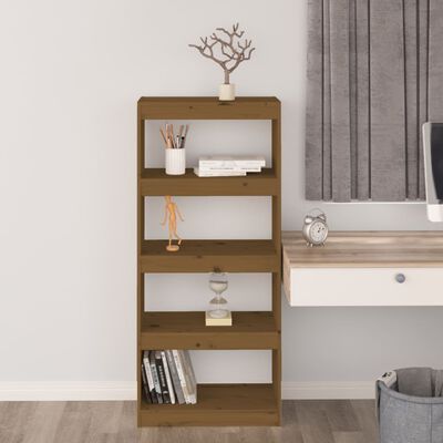 vidaXL Libreria/Divisorio Ambra 60x30x135,5cm Legno Massello di Pino