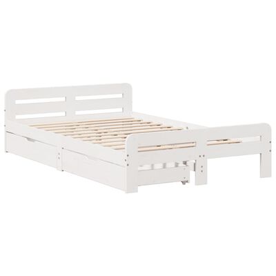 vidaXL Letto senza Materasso Bianco 120x190 cm Legno Massello di Pino