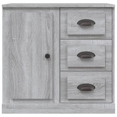 vidaXL Credenze 2 pz Grigio Sonoma in Legno Multistrato