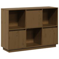 vidaXL Credenza Marrone Ambrato 110,5x35x80 cm Legno Massello di Pino