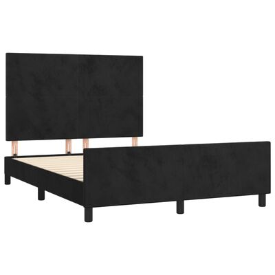 vidaXL Giroletto senza Materasso Nero 140x190 cm in Velluto